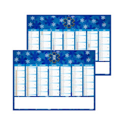 Calendrier bancaire rigide midi 43x33,5 cm marquage 1 couleur