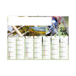 Calendrier bancaire rigide mini 27x20,8 cm marquage 1 couleur