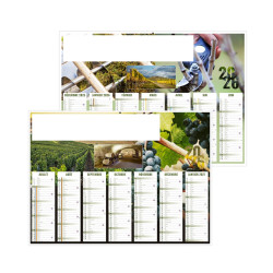 Calendrier bancaire rigide mini 27x20,8 cm marquage 1 couleur