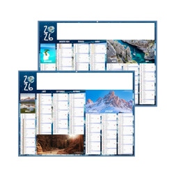 Calendrier bancaire rigide mini 27x20,8 cm marquage quadri