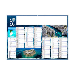 Calendrier bancaire rigide mini 27x20,8 cm marquage quadri
