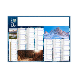 Calendrier bancaire rigide mini 27x20,8 cm marquage quadri