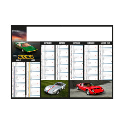 Calendrier bancaire rigide standard 55x40,5 cm marquage 1 couleur