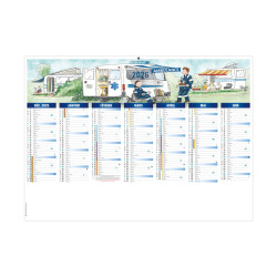 Calendrier bancaire rigide standard 55x40,5 cm marquage 1 couleur