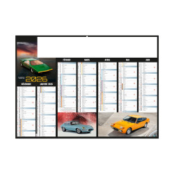 Calendrier bancaire rigide standard 55x40,5 cm marquage quadri