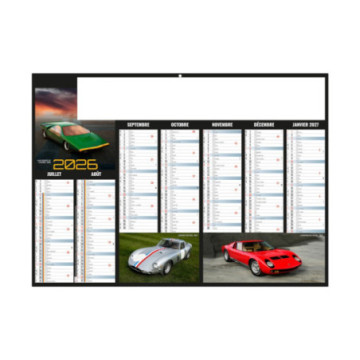 Calendrier bancaire rigide standard 55x40,5 cm marquage 1 couleur