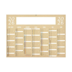 Calendrier bancaire rigide standard 55x40,5 cm marquage 1 couleur