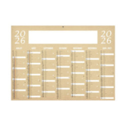 Calendrier bancaire rigide standard 55x40,5 cm marquage 1 couleur