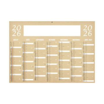 Calendrier bancaire rigide standard 55x40,5 cm marquage 1 couleur
