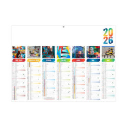 Calendrier bancaire rigide standard 55x40,5 cm marquage 1 couleur
