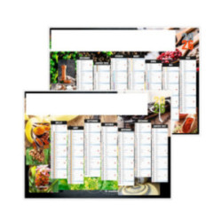 Calendrier bancaire rigide standard 55x40,5 cm marquage 1 couleur