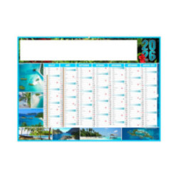 Calendrier bancaire rigide standard 55x40,5 cm marquage 1 couleur