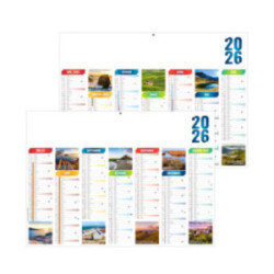 Calendrier bancaire rigide standard 55x40,5 cm marquage 1 couleur