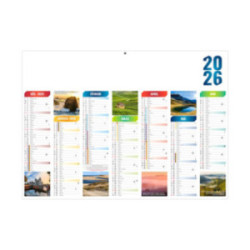 Calendrier bancaire rigide standard 55x40,5 cm marquage 1 couleur