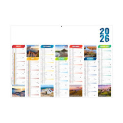 Calendrier bancaire rigide standard 55x40,5 cm marquage 1 couleur