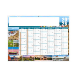 Calendrier bancaire rigide standard 55x40,5 cm marquage 1 couleur