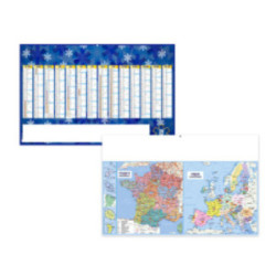 Calendrier bancaire rigide maxi 65x40,5 cm dos carte marq quadri