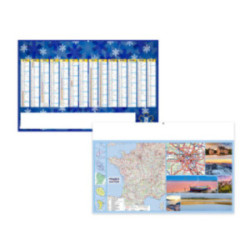 Calendrier bancaire rigide maxi 65x40,5 cm dos carte marq quadri