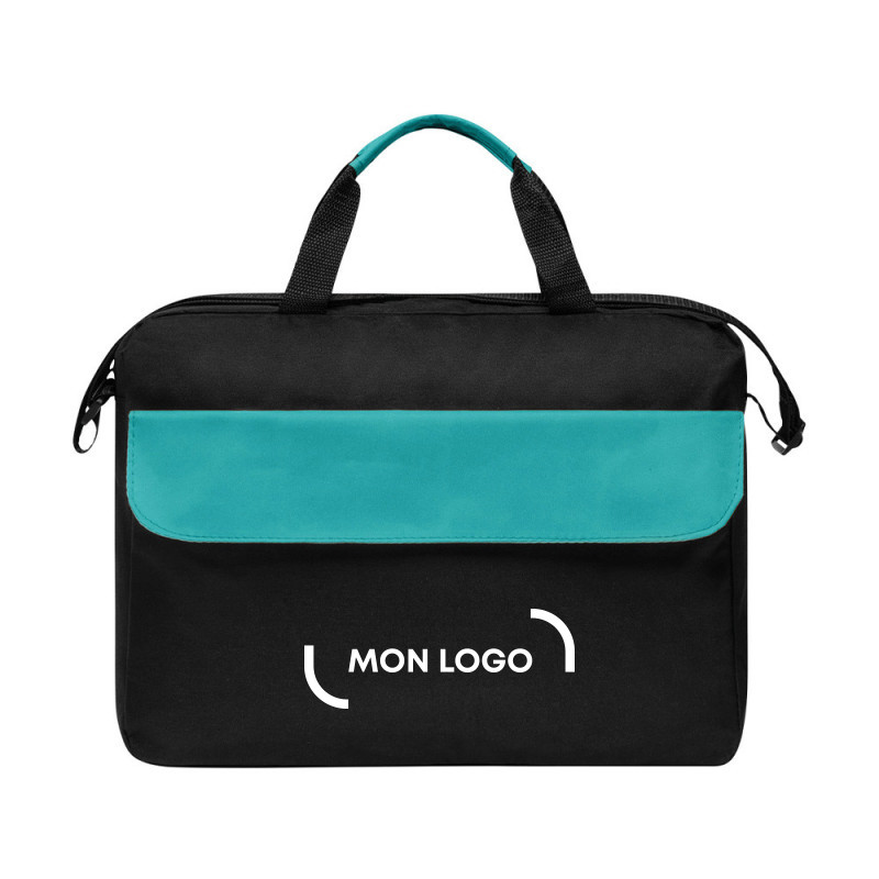 Sacoche noir-turquoise