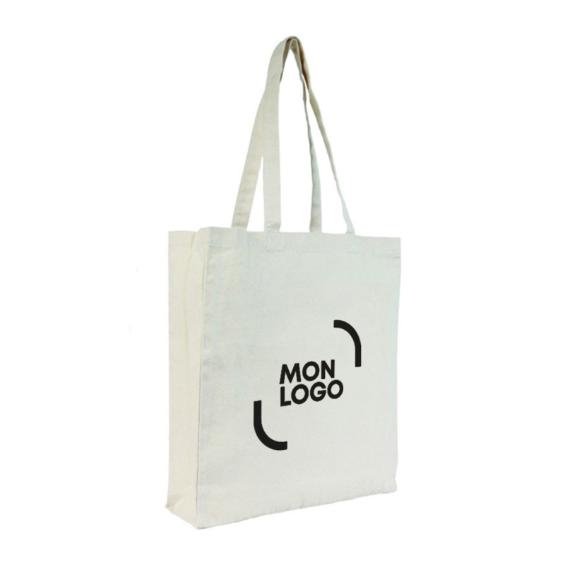 Sac en coton naturel avec soufflets 150 g/m2 Ubag®