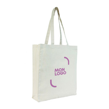Sac en coton naturel avec soufflets 220 g/m2 Ubag®