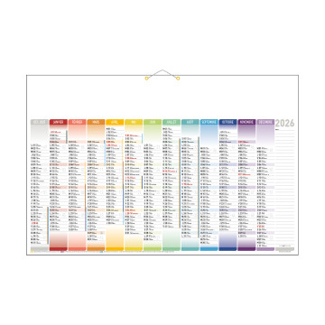 Calendrier bancaire maxi avec dos blanc 65x43 cm