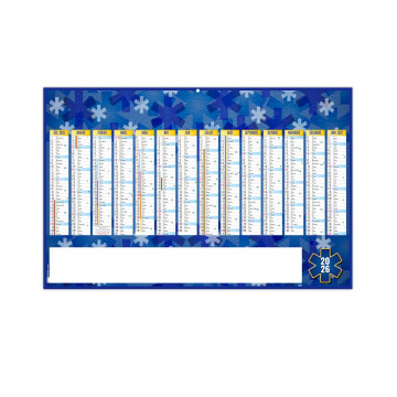 Calendrier bancaire rigide medium 44,5x28,5 cm marquage 1 couleur