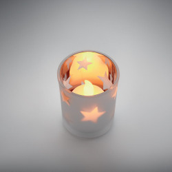Bougie LED motifs de Noël
