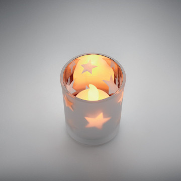 Bougie LED motifs de Noël