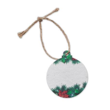 Boule de Noël en papier ensemencé