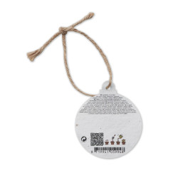 Boule de Noël en papier ensemencé