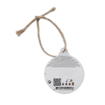 Boule de Noël en papier ensemencé