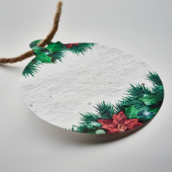 Boule de Noël en papier ensemencé