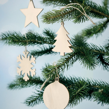 Etoile de Noël en fibre de bois