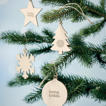 Etoile de Noël en fibre de bois