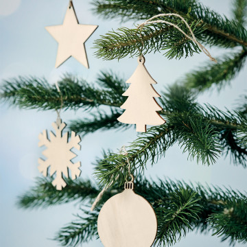 Boule de Noël en fibre de bois