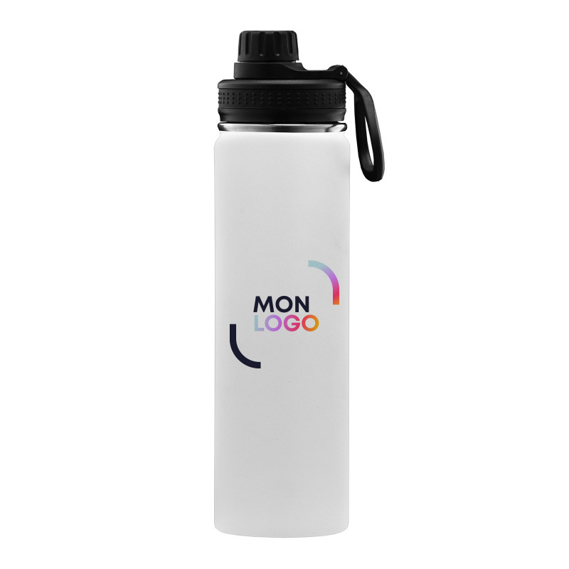 Bouteille isotherme 710 mL en acier inoxydable marquage quadri