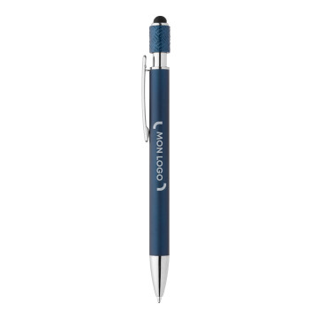 Stylo stylet spinner en aluminium marquage quadri