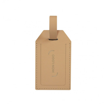 Porte-étiquette à bagage en cuir French collection®