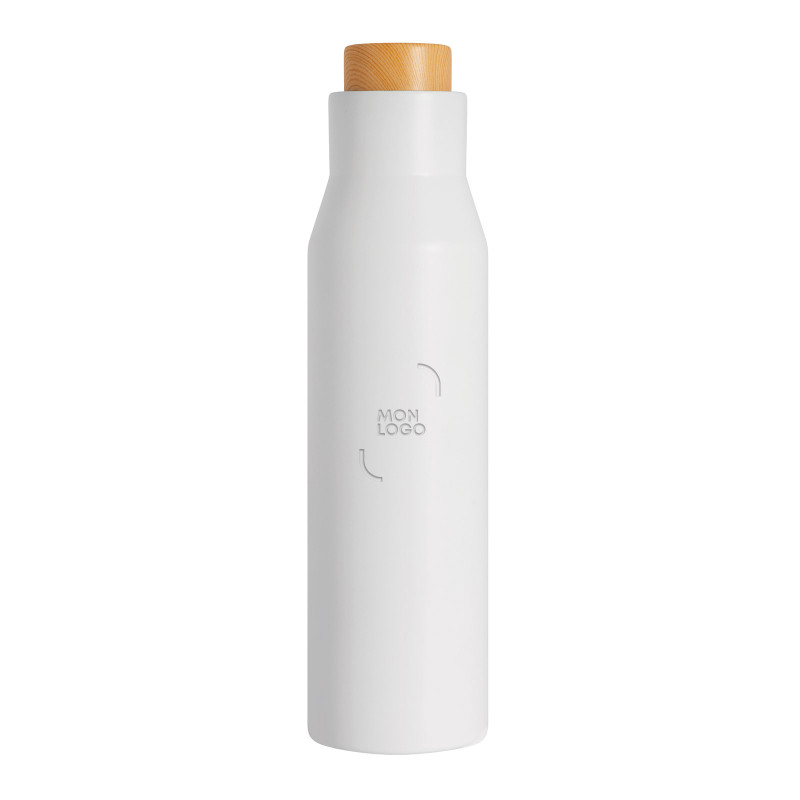 Bouteille isotherme blanche 500 mL en acier inoxydable