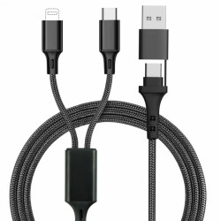 Pack multi-câble 20W et chargeur secteur 15W Akashi® couleur