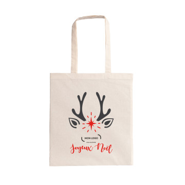 Sac en coton 130 g/m² Ubag® marquage Noël