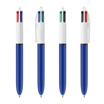 Stylo Bic® 4 couleurs Classique marquage 1 couleur doré/argenté