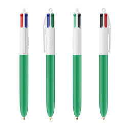 Stylo Bic® 4 couleurs Classique marquage 1 couleur doré/argenté