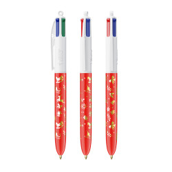 Stylo Bic® 4 couleurs Classique marquage 1 couleur doré/argenté