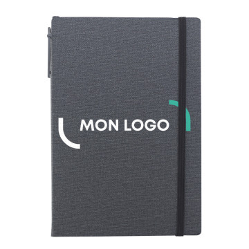 Carnet avec couverture en rPET et set mémos