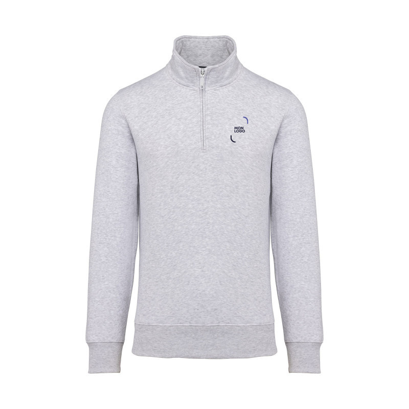 Sweat-shirt homme col zippé Kariban® couleur