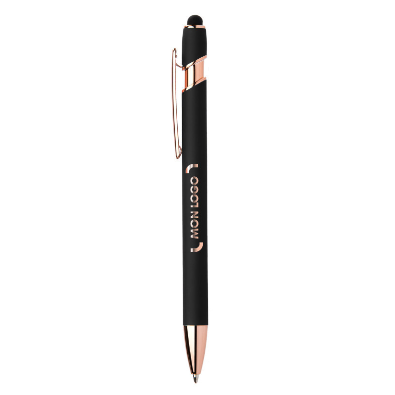 Stylo stylet en aluminium toucher gomme marquage laser