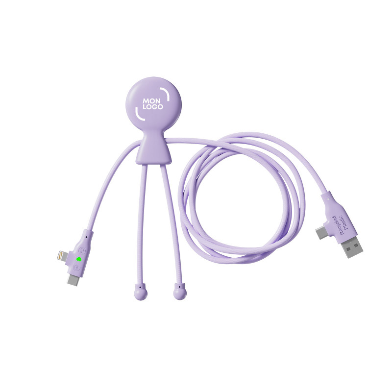 Câble de charge long 60W recyclé Xoopar® marqu. 1 coul Express