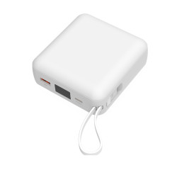 Batterie de secours avec 2 câbles 10000 mAh Akashi® blanche